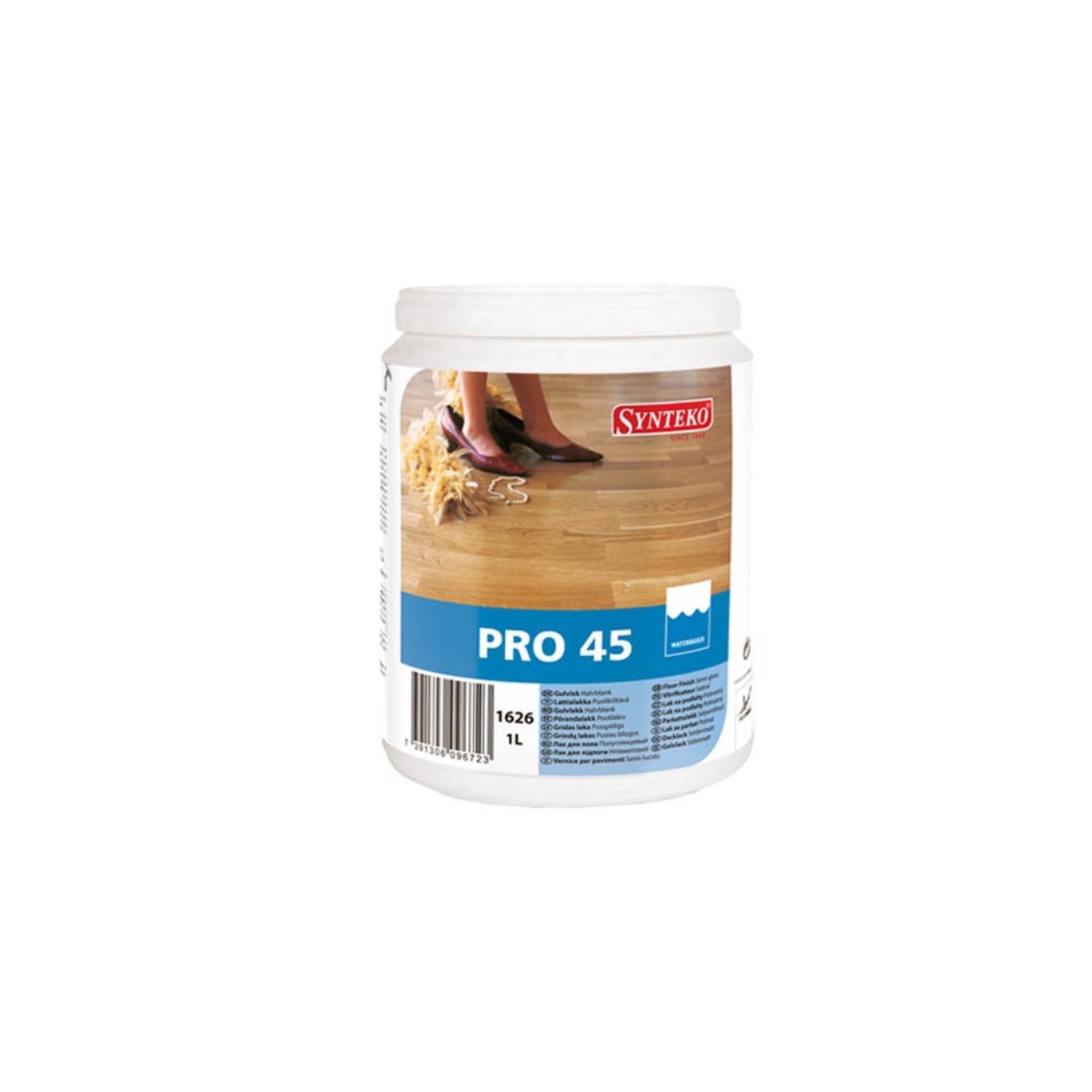 Synteko Pro 45 laka grīdai, pusspīdīga, H2O bāze, 1l